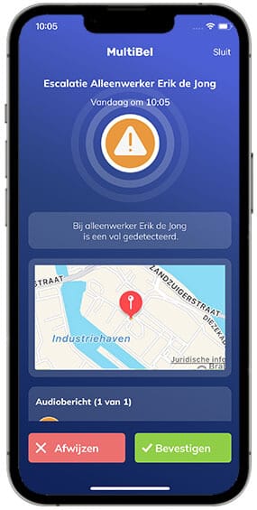 Alleenwerken man down 2022 NL 282 565 Alleenwerken alarm app