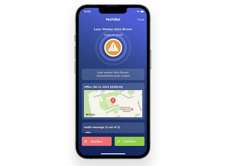 Panic button activated 2022 EN-765 565 Panic button activated