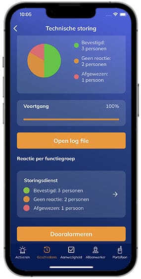 Technische Storing app